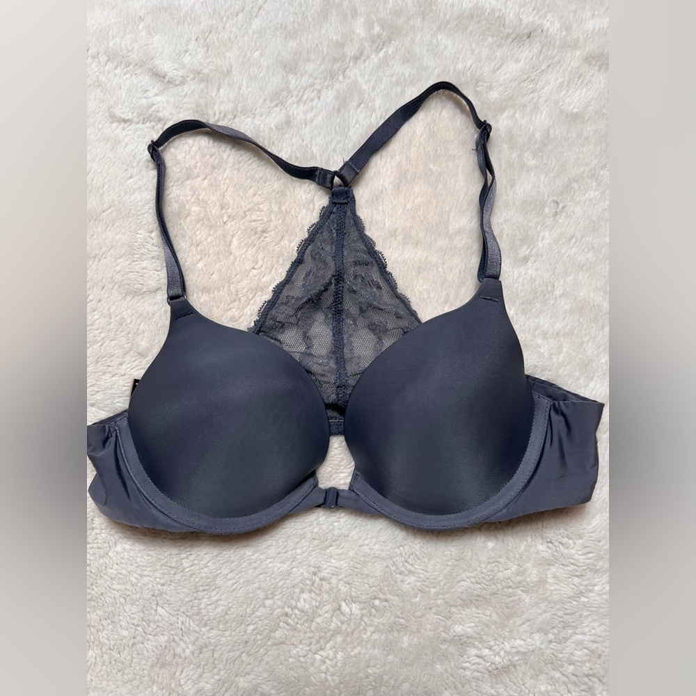 Victoria’s Secret Push Up Bra with Front Clasp and Lace Back